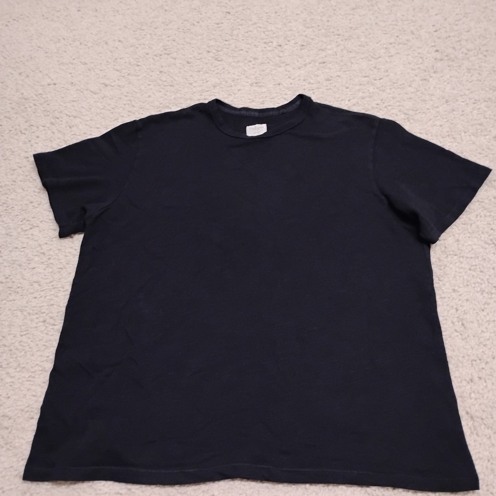 Rag & Bone Shirt Mens 2XL Black Designer Crew Viscose Polyester Cotton Casual